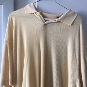 Two JHANE BARNES Silk and Nylon One Button Shirts